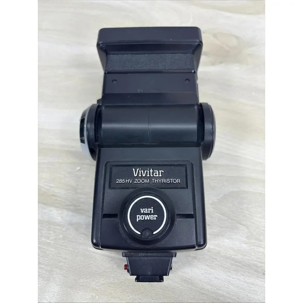 Vivitar 285HV Zoom Thyristor Shoe Mount Electronic Flash Device No Cord